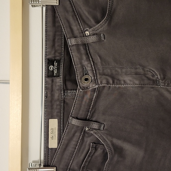 AG Adriano Goldschmied soft the stilt cigarette leg grey pant 27R - Picture 2 of 5